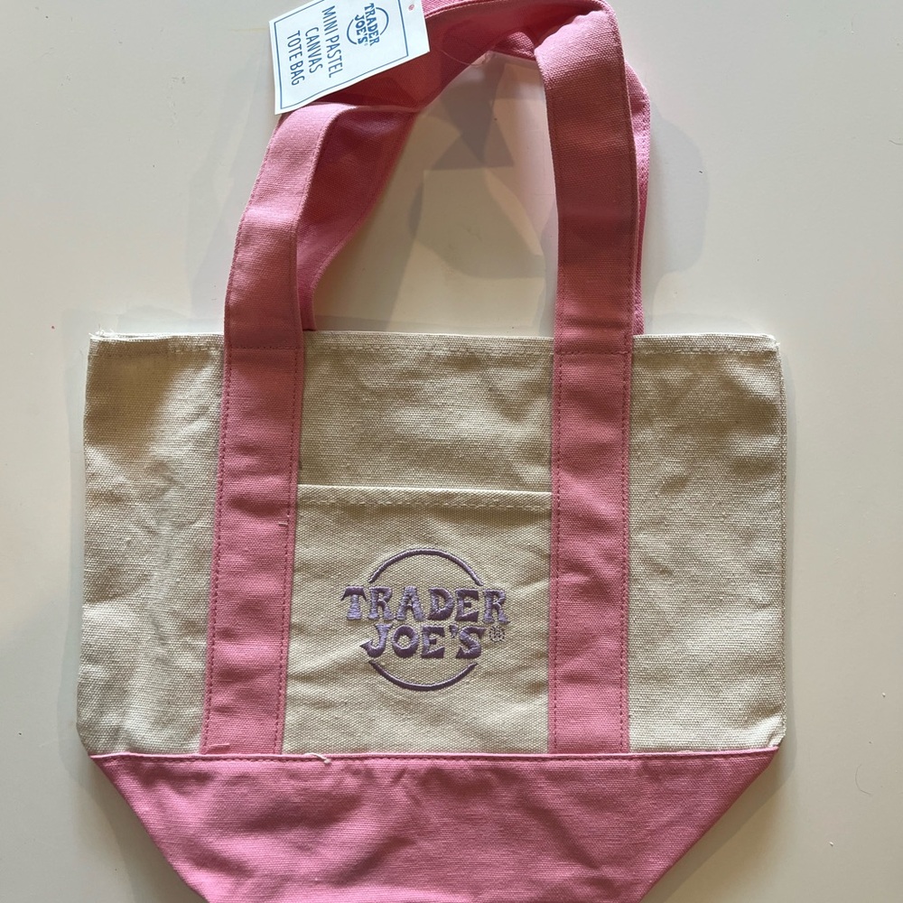 Trader Joe’s Mini Pastel Tote Bag (pink)